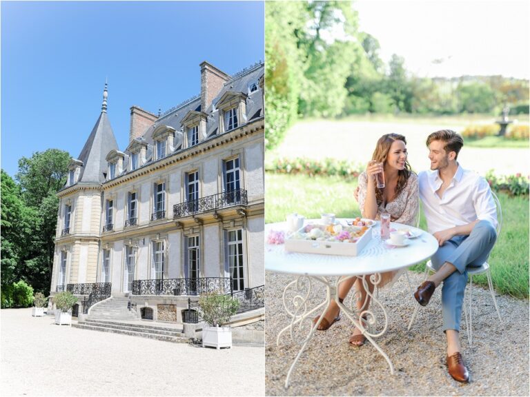 brunch dans un jardin de château