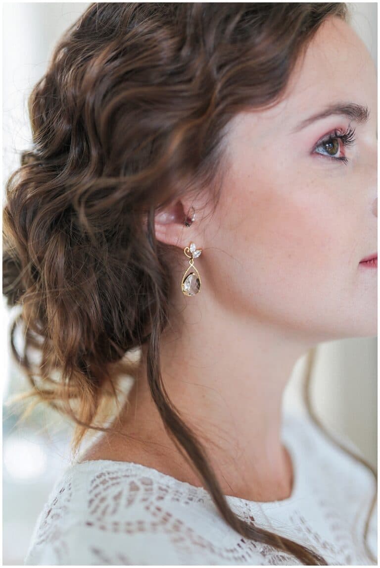 boucle d'oreille dorées mariage