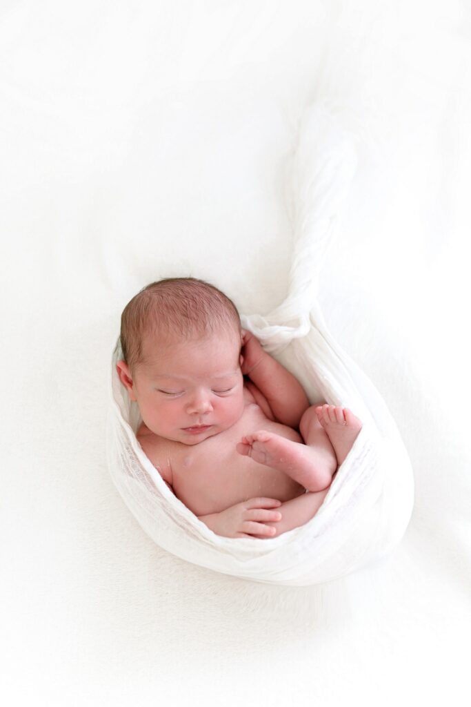 portraits de bébé lors d'une séance photo