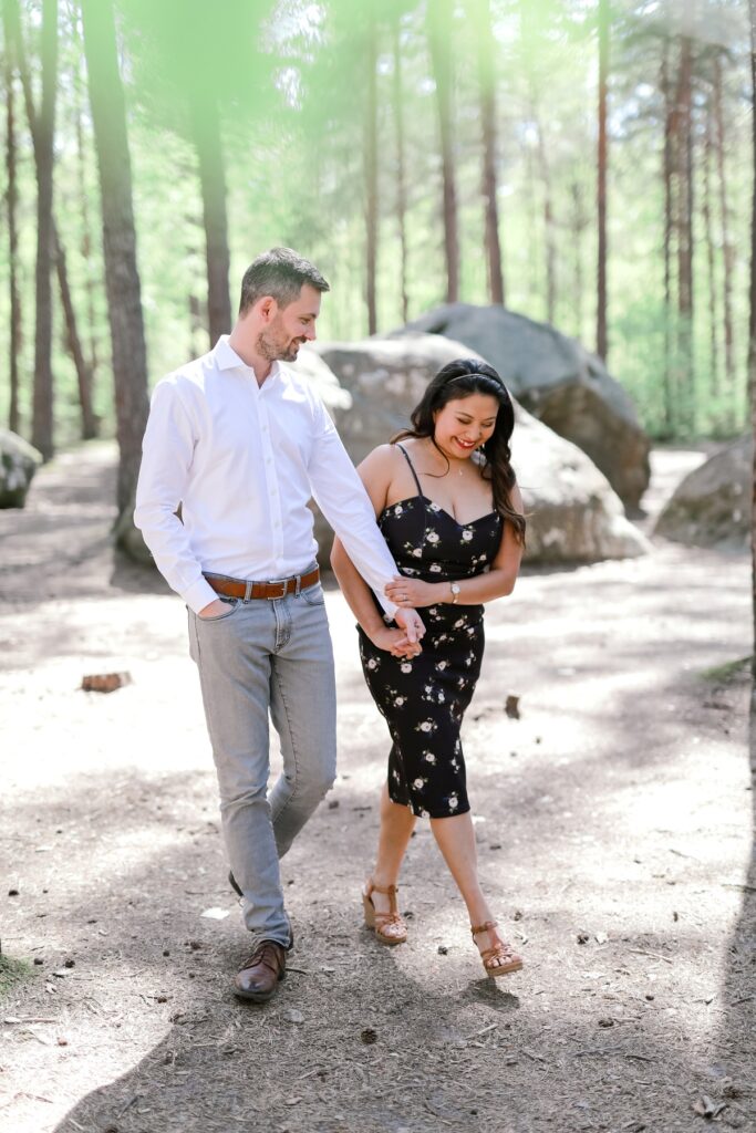 séance d'engagement dans la forêt paris