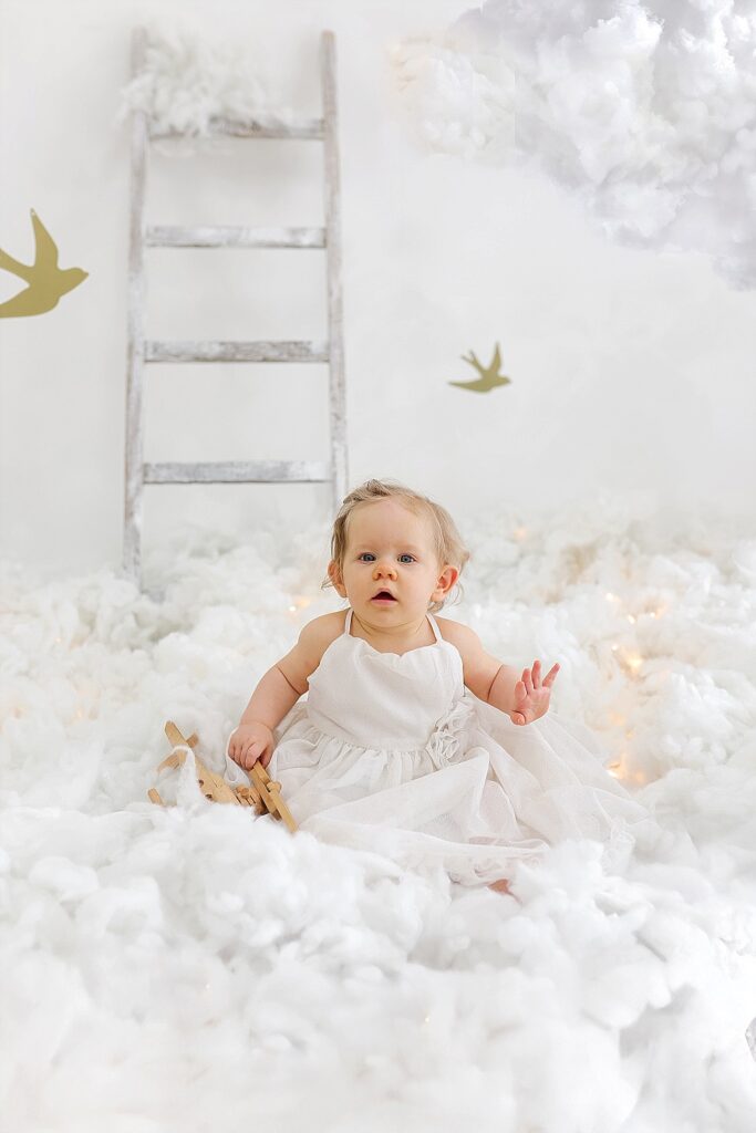 Petites séances photo pour enfants dans les nuages