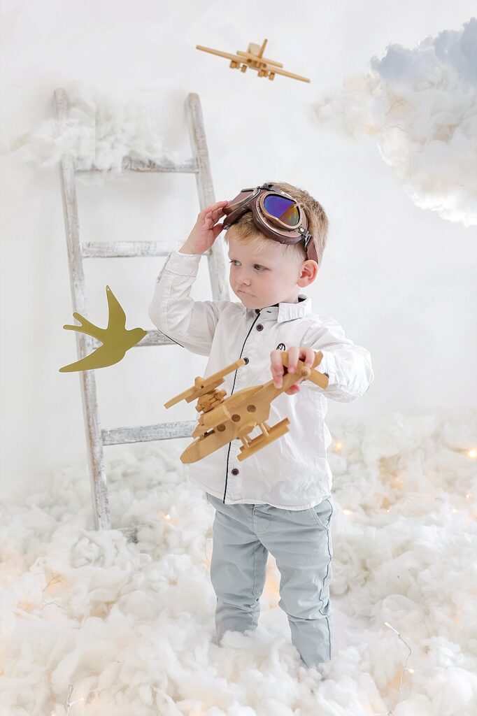 Petites séances photo pour enfants dans les nuages