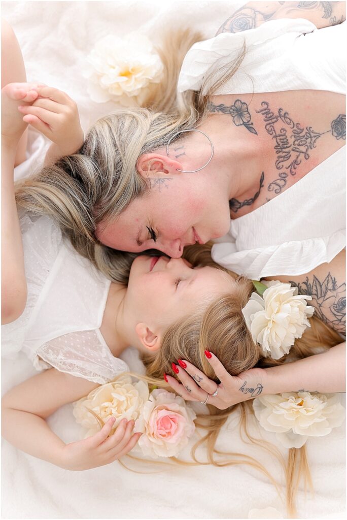 une séance photo pour la fête des mères en studio en essonne