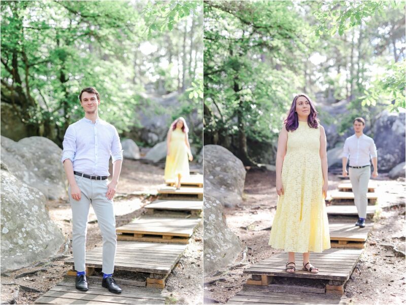 portrait de couple en forêt