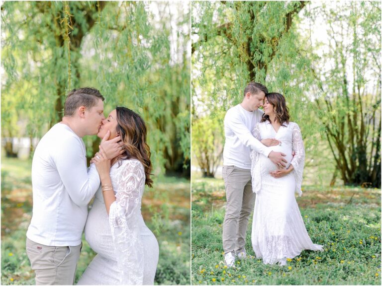 shooting grossesse sous un arbre