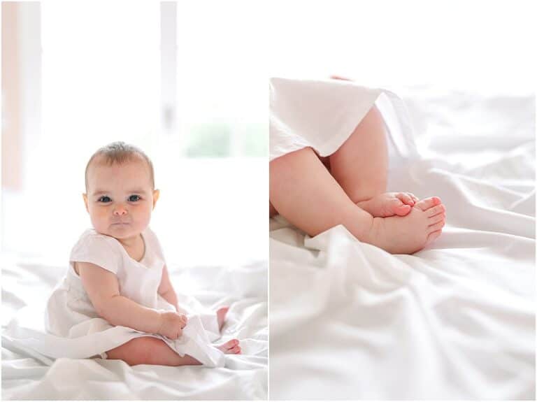portrait et pieds de bébé