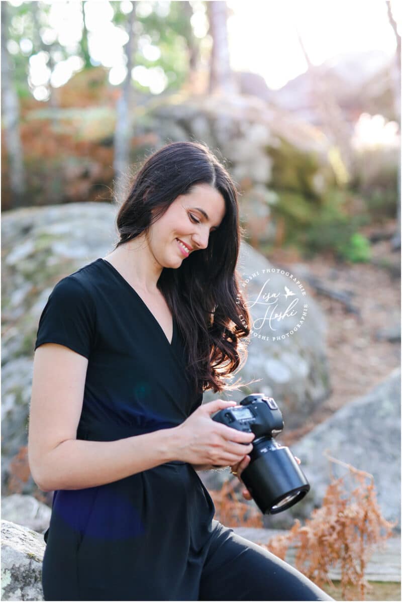 portrait de photographe en forêt