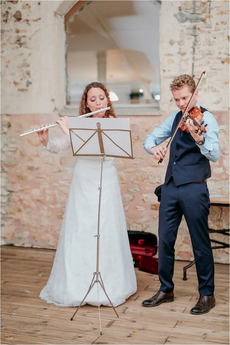 violonnistes à un mariage
